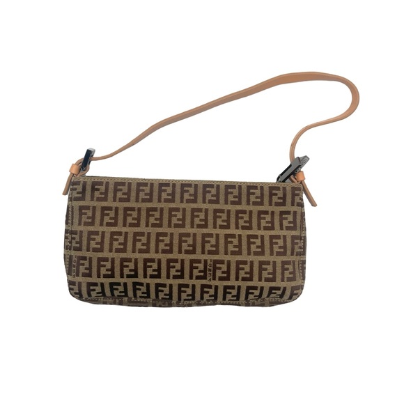 ✨SOLD✨Fendi Brown Zucchino Shoulder Bag - Picture 2 of 6